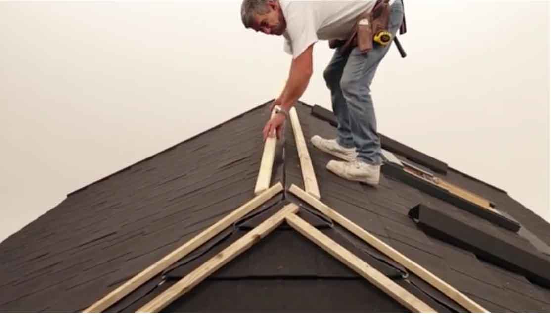 fitting roof ridge